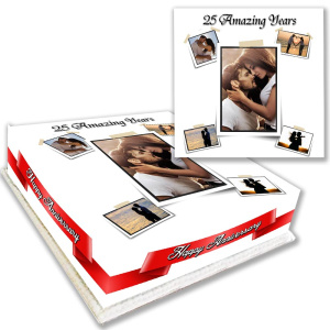 Anniversary Collage Cake