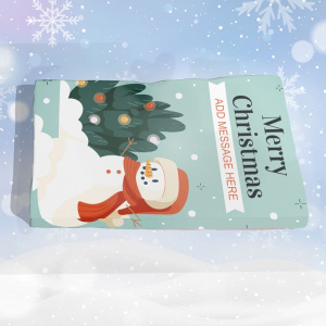 Christmas Snowman Green Back