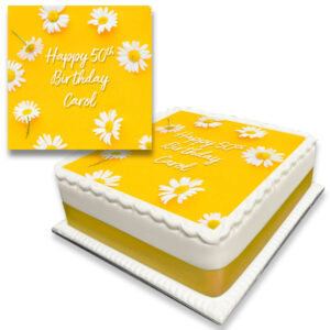 Personalised Daisies Cake