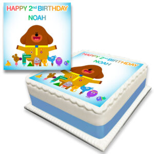 Duggee Text Cake