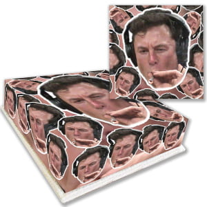 Elon Musk on JRE Birthday Cake