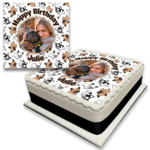 French Bulldog Birthday Cake