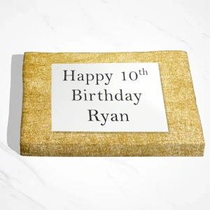 Gold Message Mini Cake Order