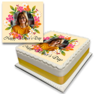 Mothers Day Flower Photo Cake