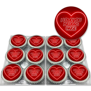 Neon Love Cupcakes Image