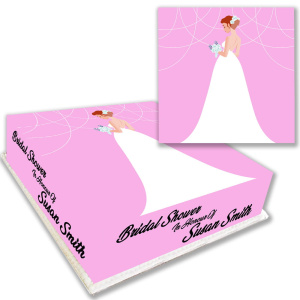 Pink Bridal Shower In Honour Of Cake Image