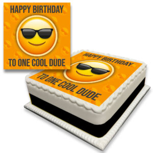 Cool Sunglasses Emoji Birthday Cake