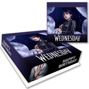 Wednesday Text Cake Image