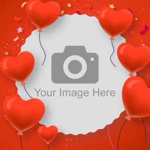love heart balloons photo topper
