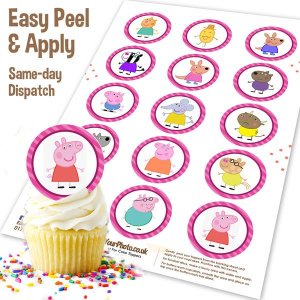 peppa pig cupcake toppers